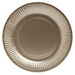 PROnappe Assiette en carton, rond, 230 mm, or