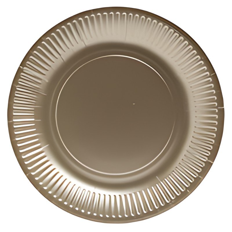 PROnappe Assiette en carton, rond, 230 mm, or