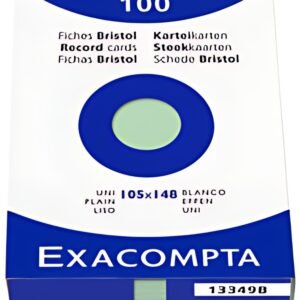 EXACOMPTA Fiches bristol, 75 x 125 mm, quadrillé, assorti
