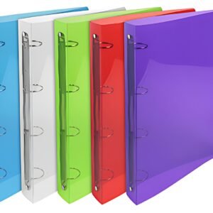 EXACOMPTA Classeur à anneaux, PP, 4 anneaux, A4, assorti