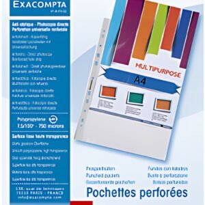 EXACOMPTA Pochette perforée qualité supérieure, A4, PP