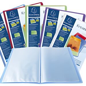 EXACOMPTA Protège-documents, A4, PP, 100 pochettes, assorti