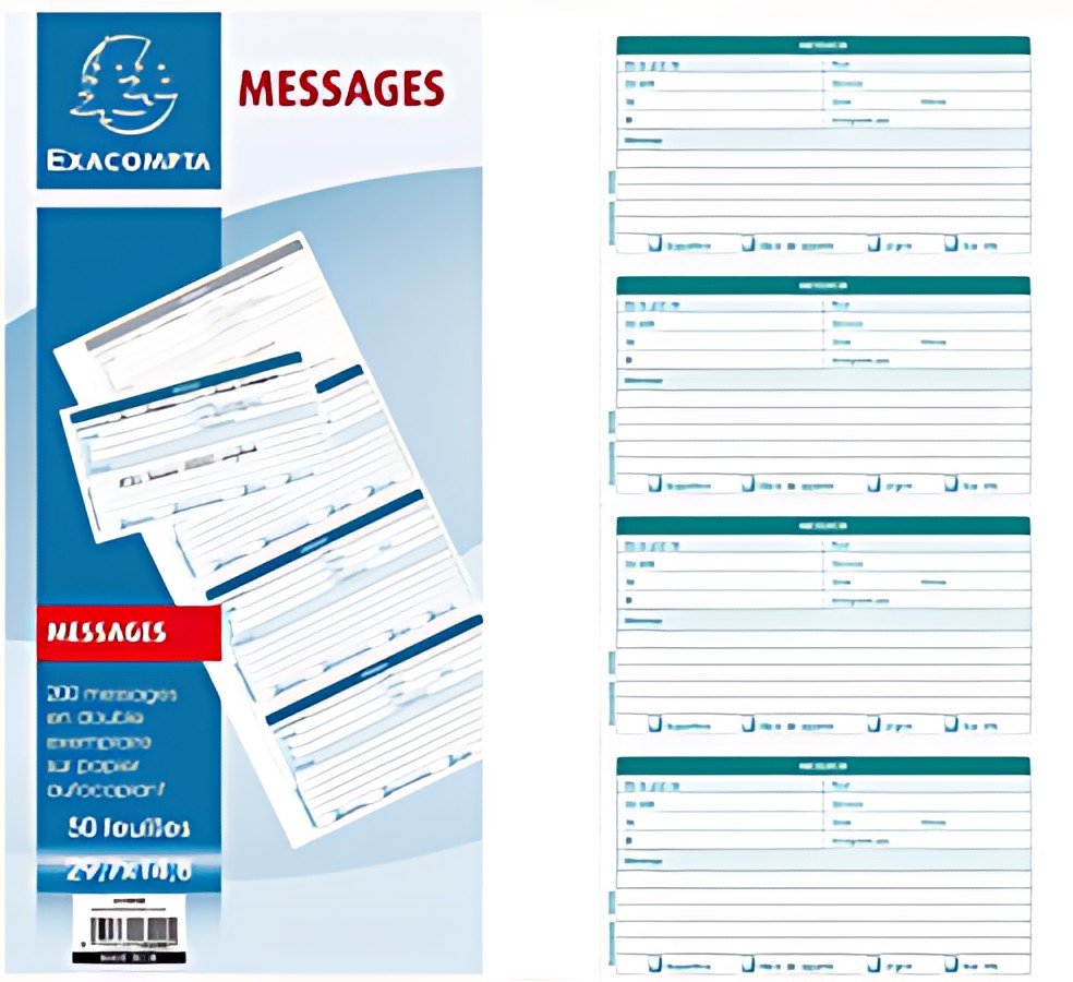 EXACOMPTA Brochure Messages téléphone