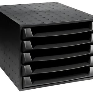 EXACOMPTA Module de classement THE BOX, 5 tiroirs, noir