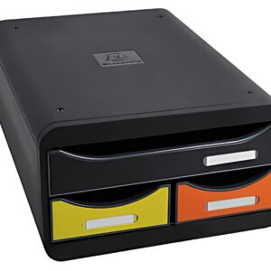 EXACOMPTA Module de classement SMALL-BOX 3 tiroirs, arlequin