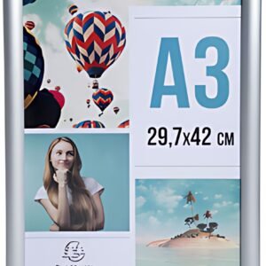 EXACOMPTA Cadre porte-affiche en aluminium, A3, argent