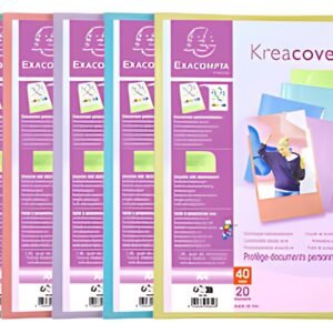 EXACOMPTA Protège-documents, A4, PP, 50 pochettes, assorti