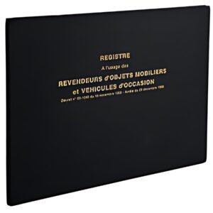 EXACOMPTA Registre d'objets mobiliers / véhicules d'occasion