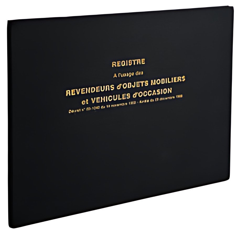 EXACOMPTA Registre d'objets mobiliers / véhicules d'occasion