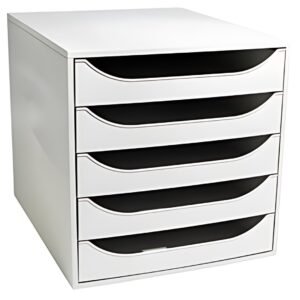 EXACOMPTA Module de classement ECOBOX, 5 tiroirs, gris/gris