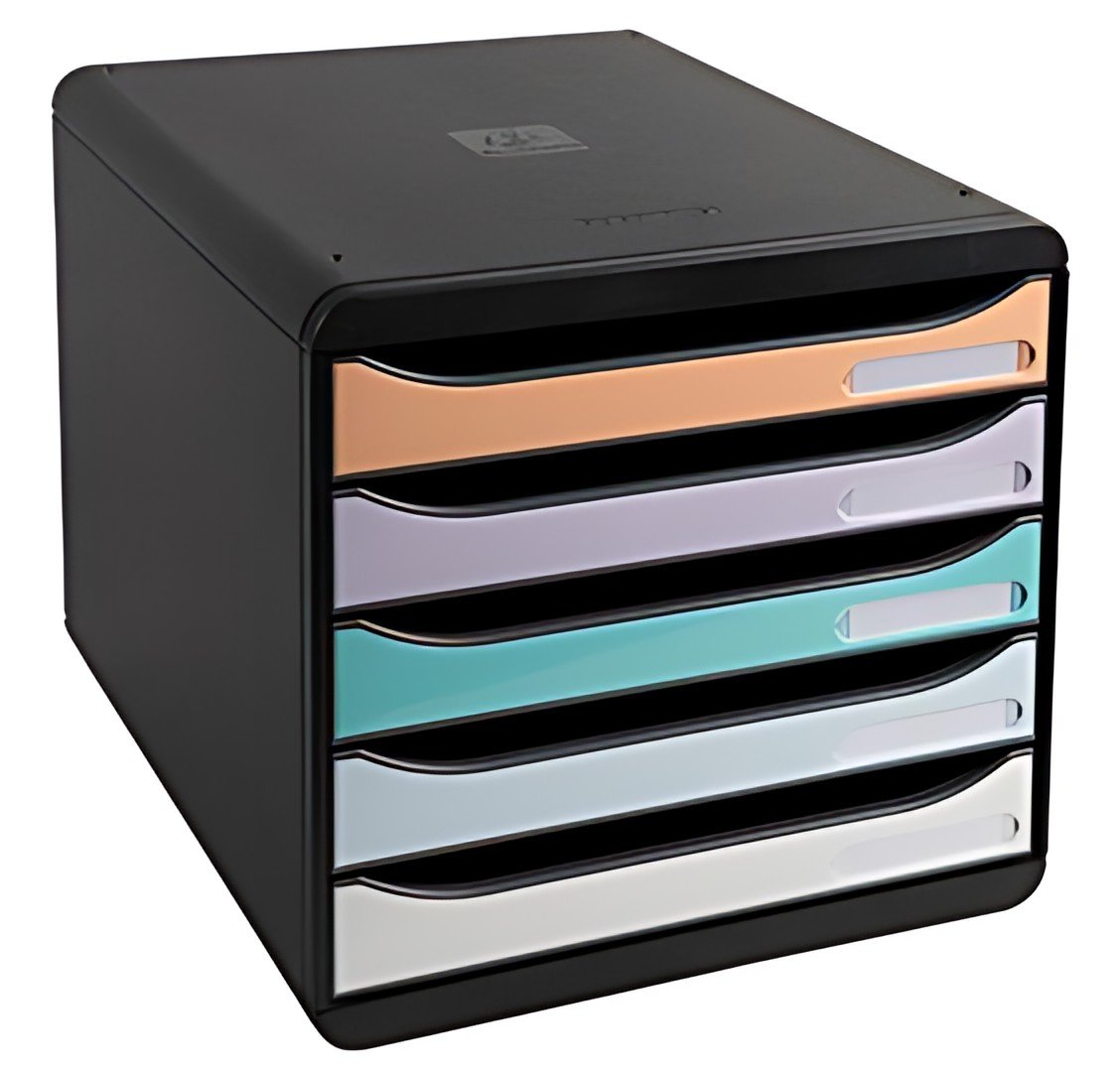 EXACOMPTA Module de classement BIG-BOX, 5 tiroirs, coloré