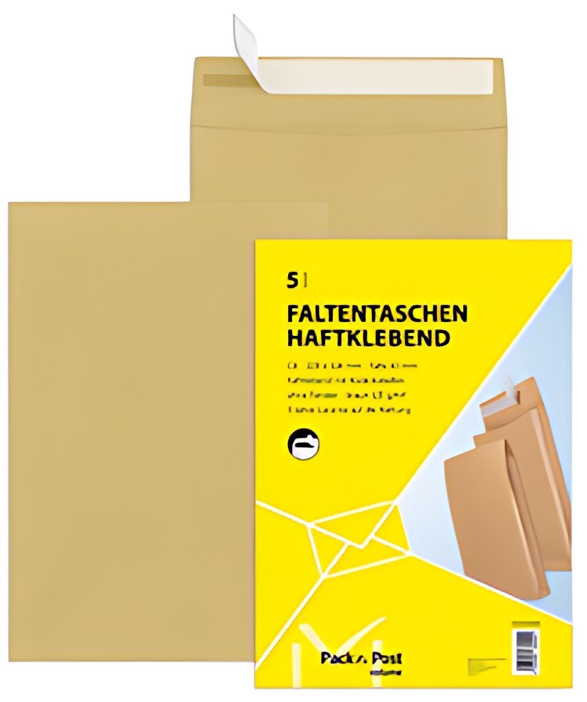 MAILmedia Pochettes à soufflets avec bande auto-adhésive, C4