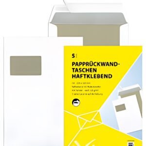 MAILmedia pochette d'expédition dos carton, fenêtre, blanc