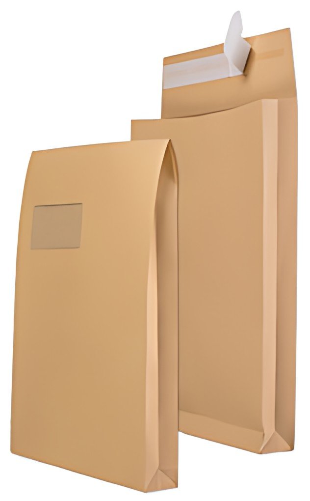 MAILmedia Pochettes d'expédition C4, avec fenêtre, 8 marron