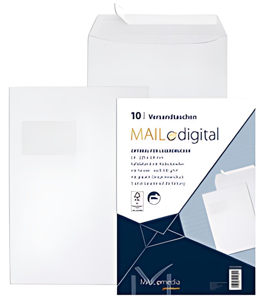 Sac postal MAILmedia "MAILdigital", C4, blanc