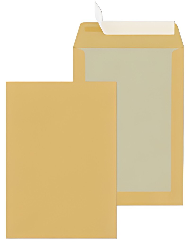 MAILmedia Pochette d'expédition C4 avec dos carton, marron