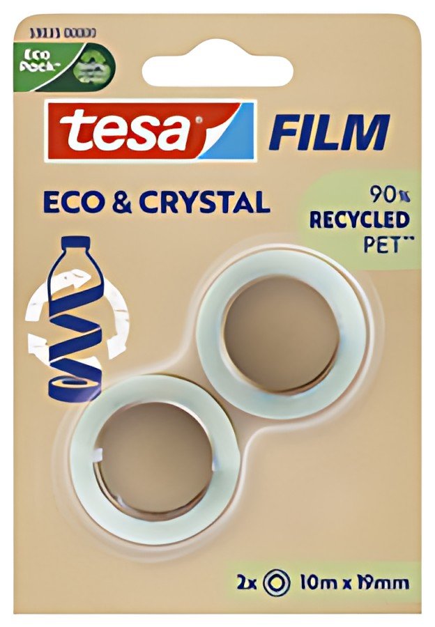 tesa Film ruban adhésif ECO & CRYSTAL, 19 mm x 10 m, blister