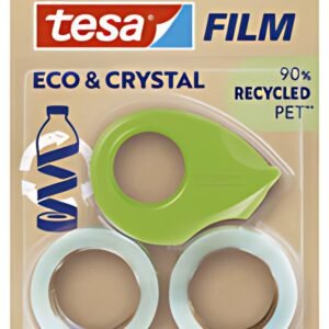 tesa Film ruban adhésif ECO & CRYSTAL + dévidoir, blister