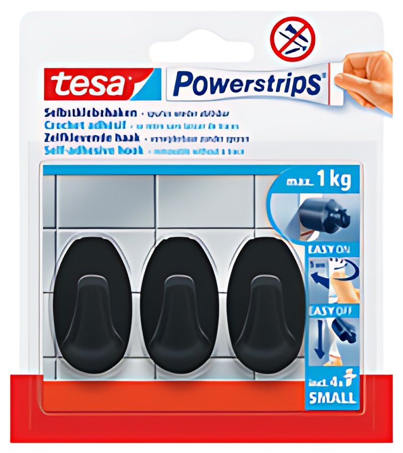 tesa Powerstrips Crochet adhésif SMALL oval rectangulaire