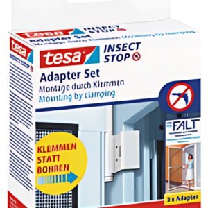 tesa Adaptateur pour moustiquaire de porte ALU FALT, blanc