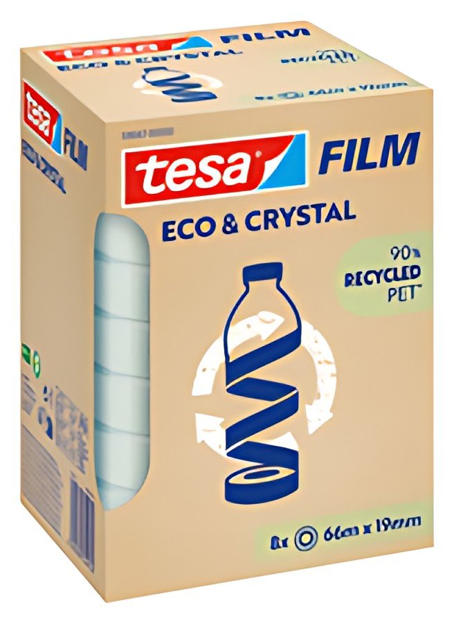 tesa Film ECO & CRYSTAL, 19 mm x 66 m, transparent