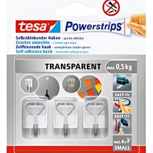 tesa Crochet Powerstrips WIRED HOOK SMALL, transparent