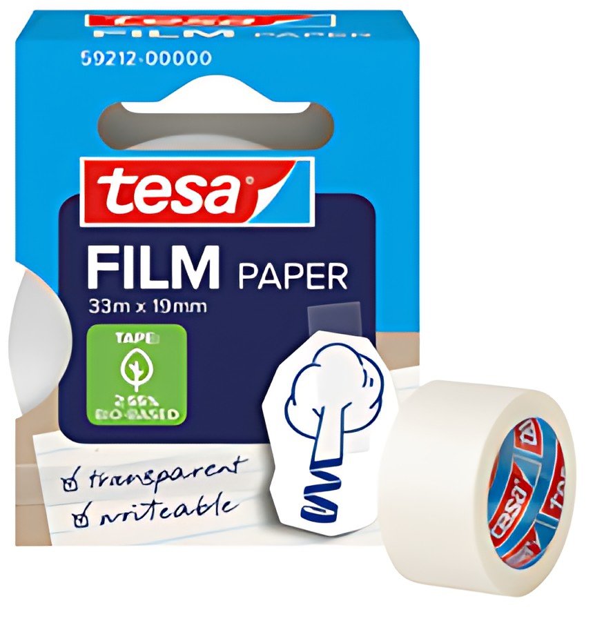 tesa Film PAPER, transparent, 19 mm x 33 m