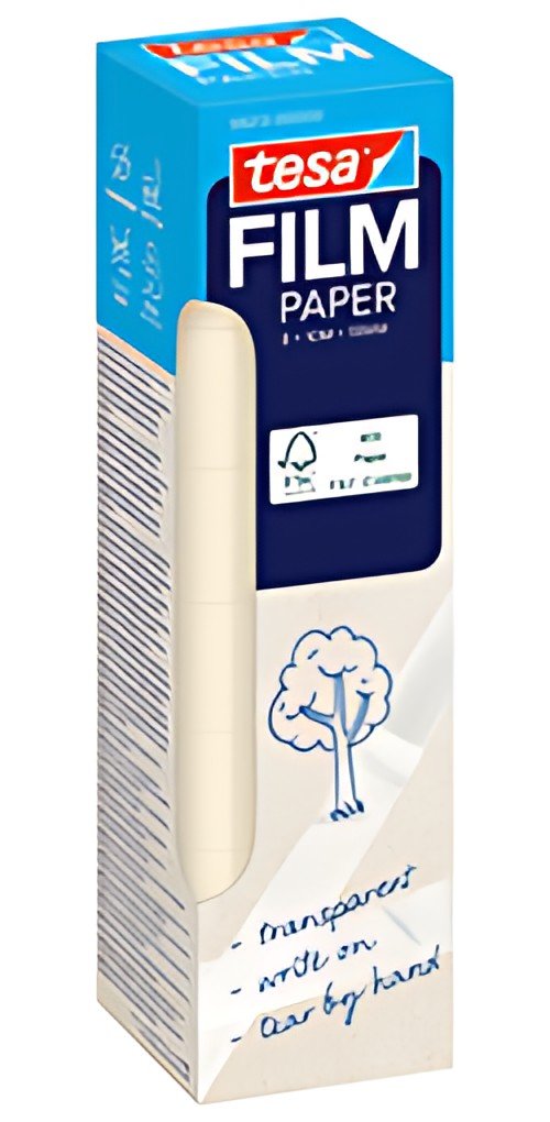 tesa Film PAPER, transparent, 19 mm x 10 m, Office Box