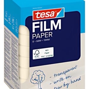 tesa Film PAPER, transparent, 19 mm x 66 m, Office Box