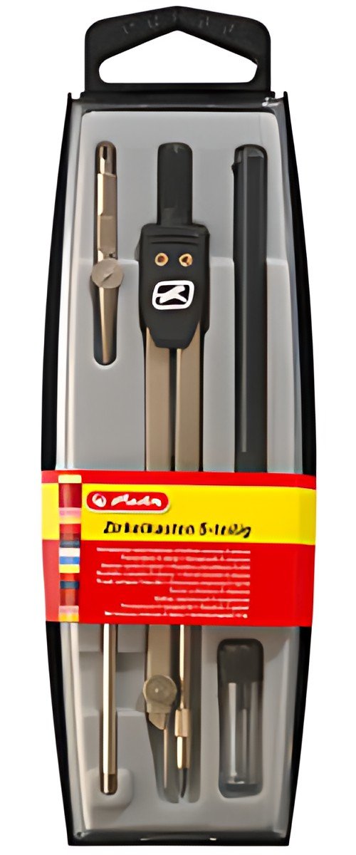 herlitz Boîte de compas 5 pièces, couleur: noir