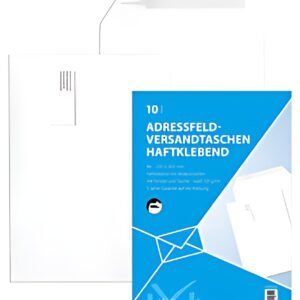 MAILmedia Pochettes d'expédition B4, avec fenêtre, blanc