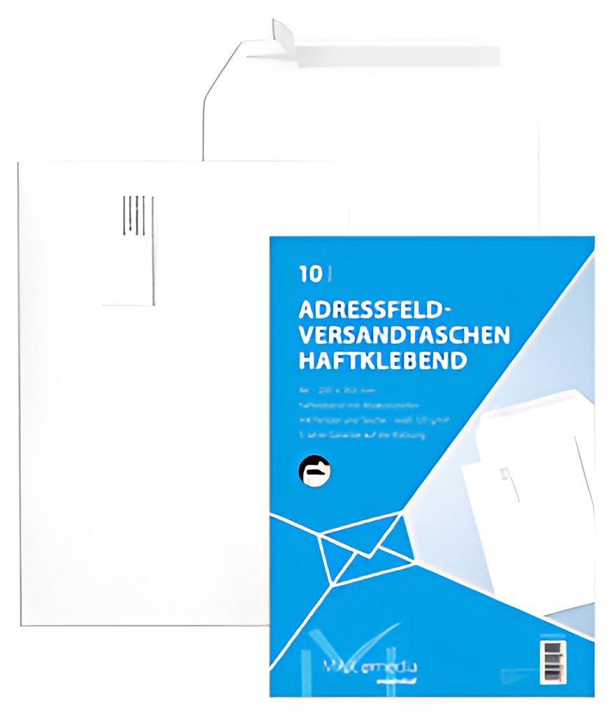 MAILmedia Pochettes d'expédition B4, avec fenêtre, blanc