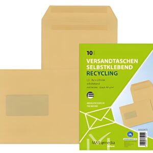 Sac d'expédition MAILmedia marron soda, C5, avec fenêtre