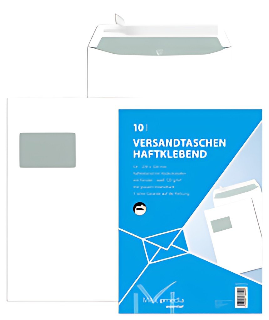 Sac postal MAILmedia offset blanc, C4, avec fenêtre