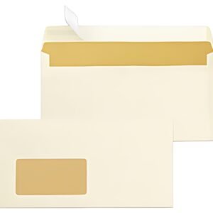 Enveloppe MAILmedia chamoisée, DIN longue, avec fenêtre