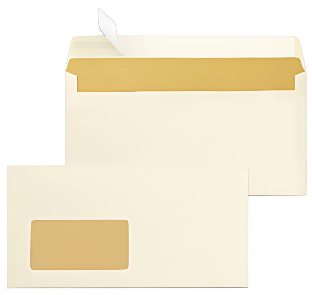 Enveloppe MAILmedia chamoisée, DIN longue, avec fenêtre
