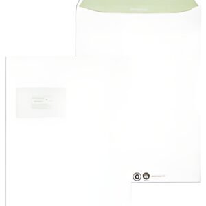 Sac postal MAILmedia Envirelope, C4, avec fenêtre, blanc