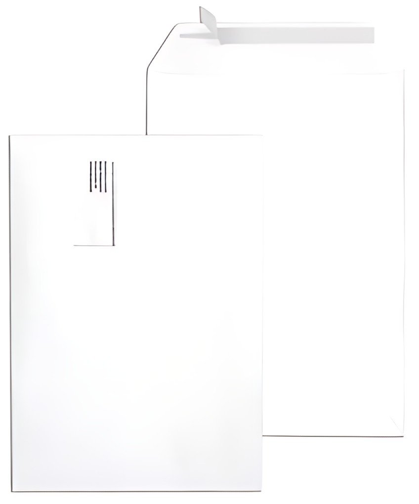 Sac postal pour champ d'adresse MAILmedia B4, avec fenêtre, blanc