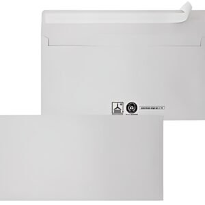 MAILmedia Enveloppes recyclées, format long, auto-adhésif