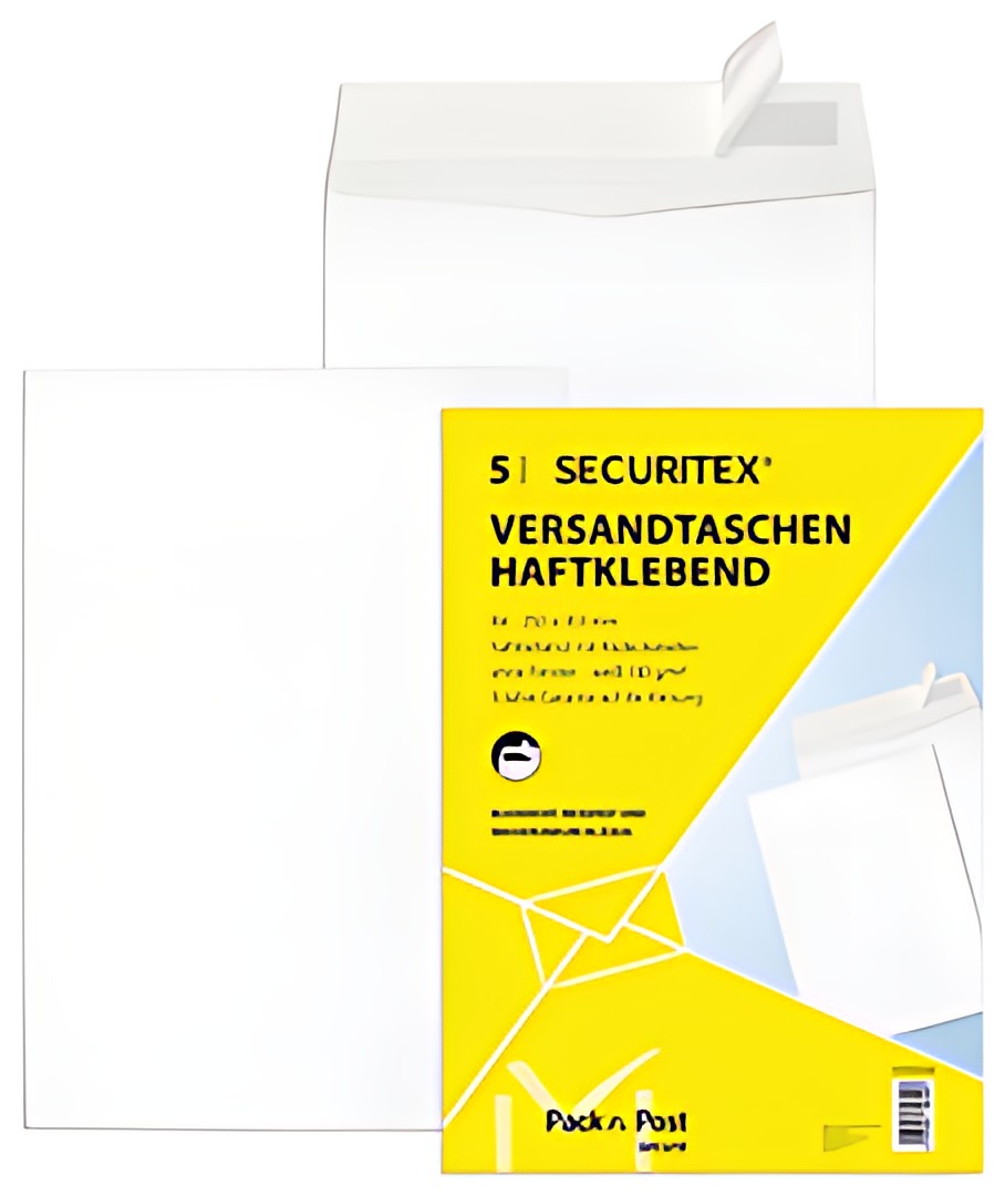 SECURITEX Pochette d'expédition, B4, sans fenêtre, blanc