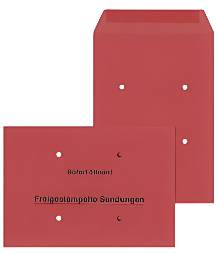 Sac postal MAILmedia "Envois oblitérés", B4, rouge