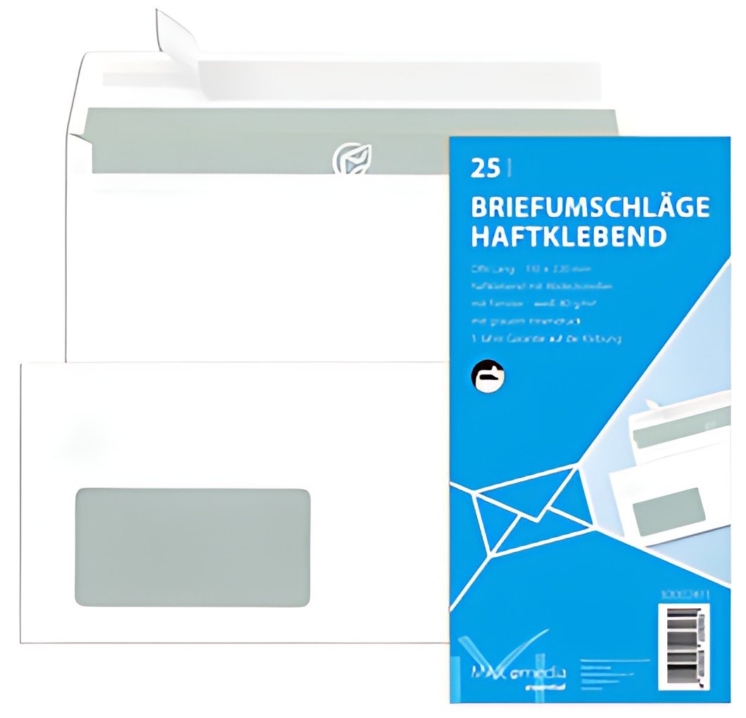 Enveloppe MAILmedia offset blanc, DIN longue, avec fenêtre