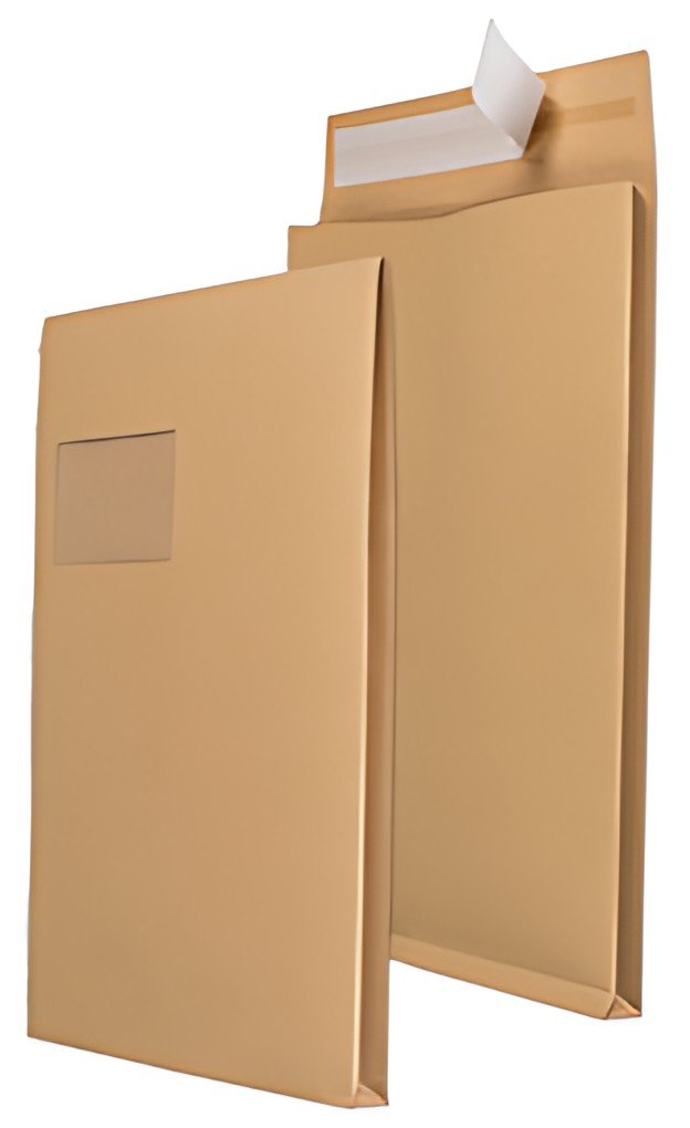 MAILmedia sac postal pliable C4, avec fenêtre, marron