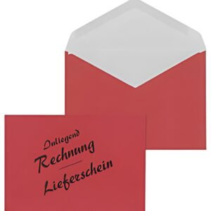 MAILmedia Briefumschlag C6 "Lieferschein/Rechnung", rot