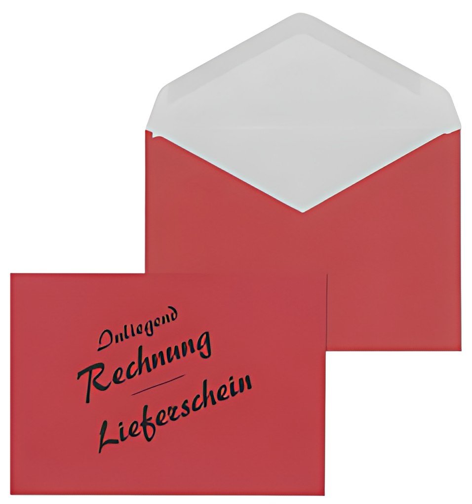 MAILmedia Briefumschlag DL "Lieferschein/Rechnung", rot