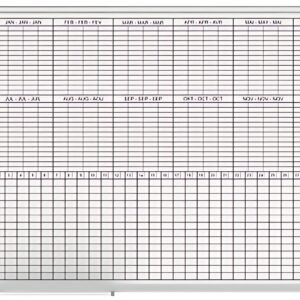 MAUL Tableau de planing mensuel/annuel,(L)900x(P)600mm