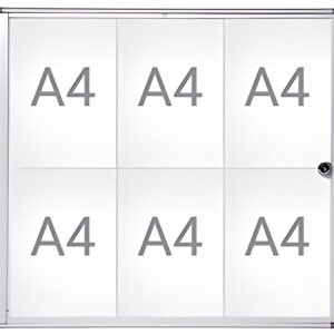 MAUL Vitrine d'affichage MAULextraslim, 3 x A4, aluminium