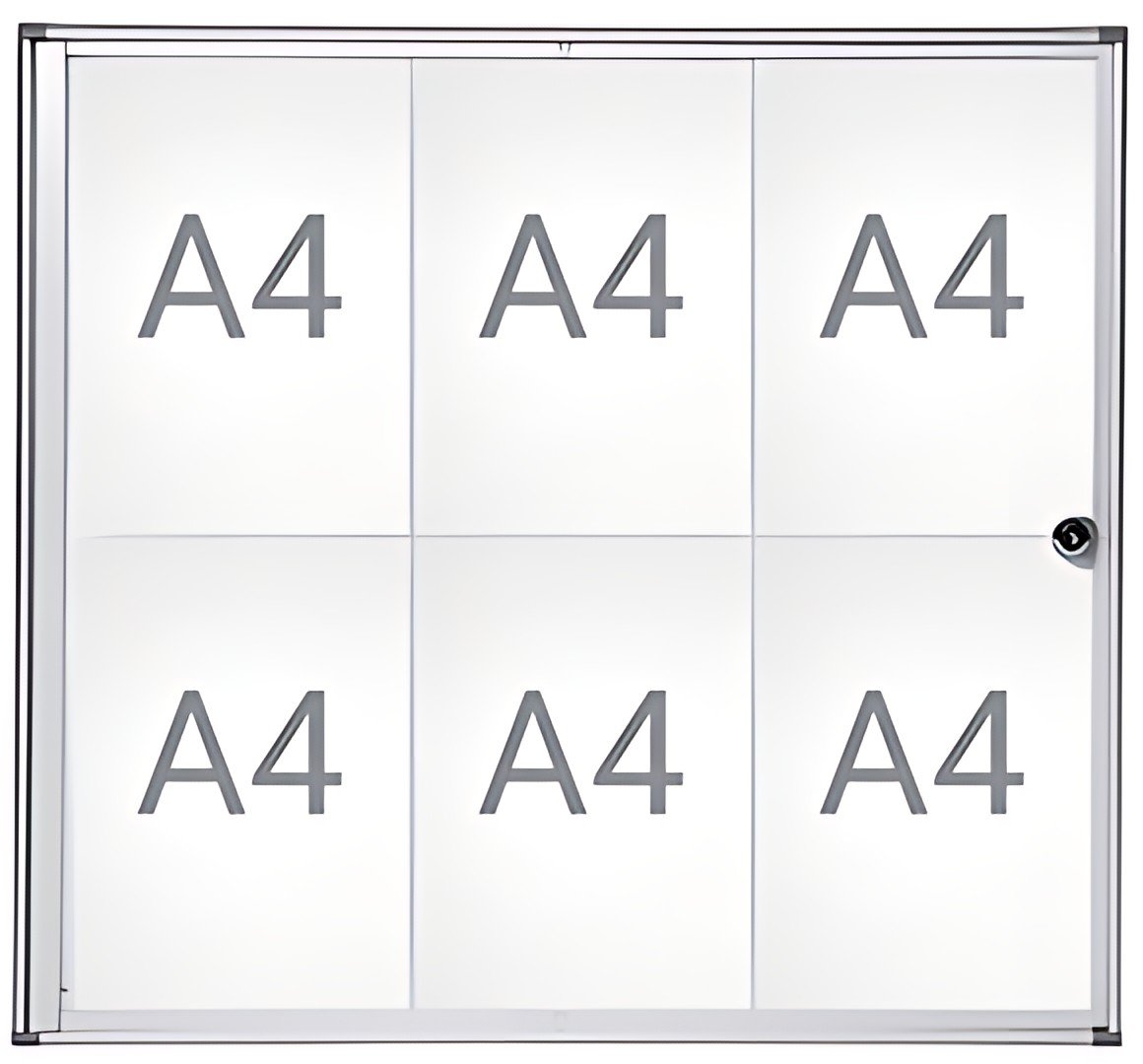 MAUL Vitrine d'affichage MAULextraslim, 9 x A4, aluminium