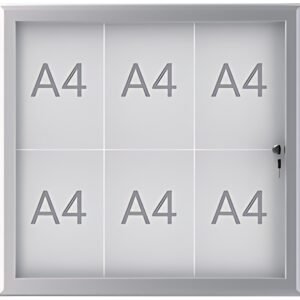 MAUL Vitrine d'affichage MAULexcite, 12 x A4, aluminium