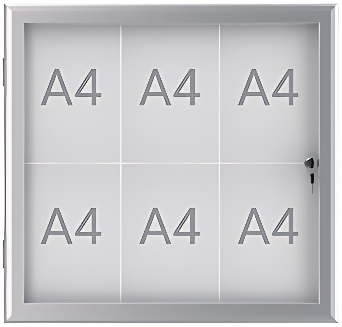 MAUL Vitrine d'affichage MAULexcite, 12 x A4, aluminium